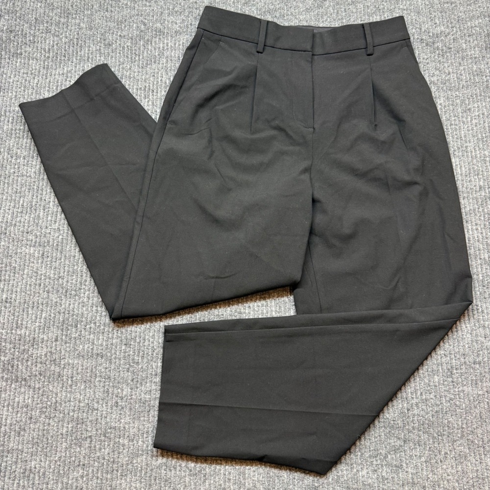 Ann Taylor High Rise Pleated Taper Pants Black‎ Career Office NWT Size 0